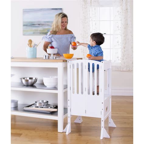 contemporary kitchen helper Montessori helper tower - Table & Chair All-In-One, Tower with blackboard, Kitchen step stool, Kitchen helper tower, Folding toddler tower